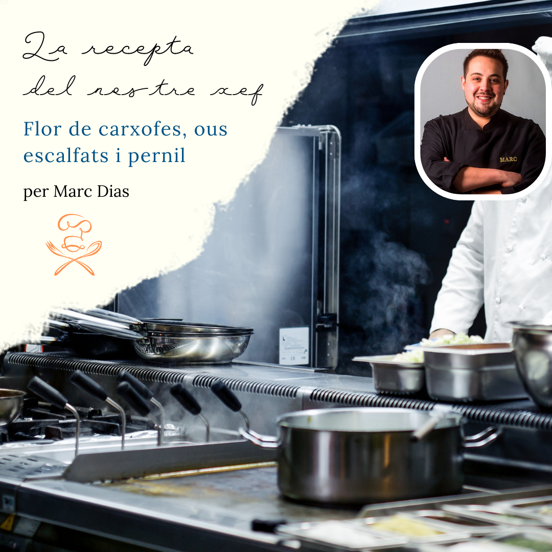 Flor de carxofes, ous escalfats i pernil, per Marc Dias 30 La recepta del nostre xef 4